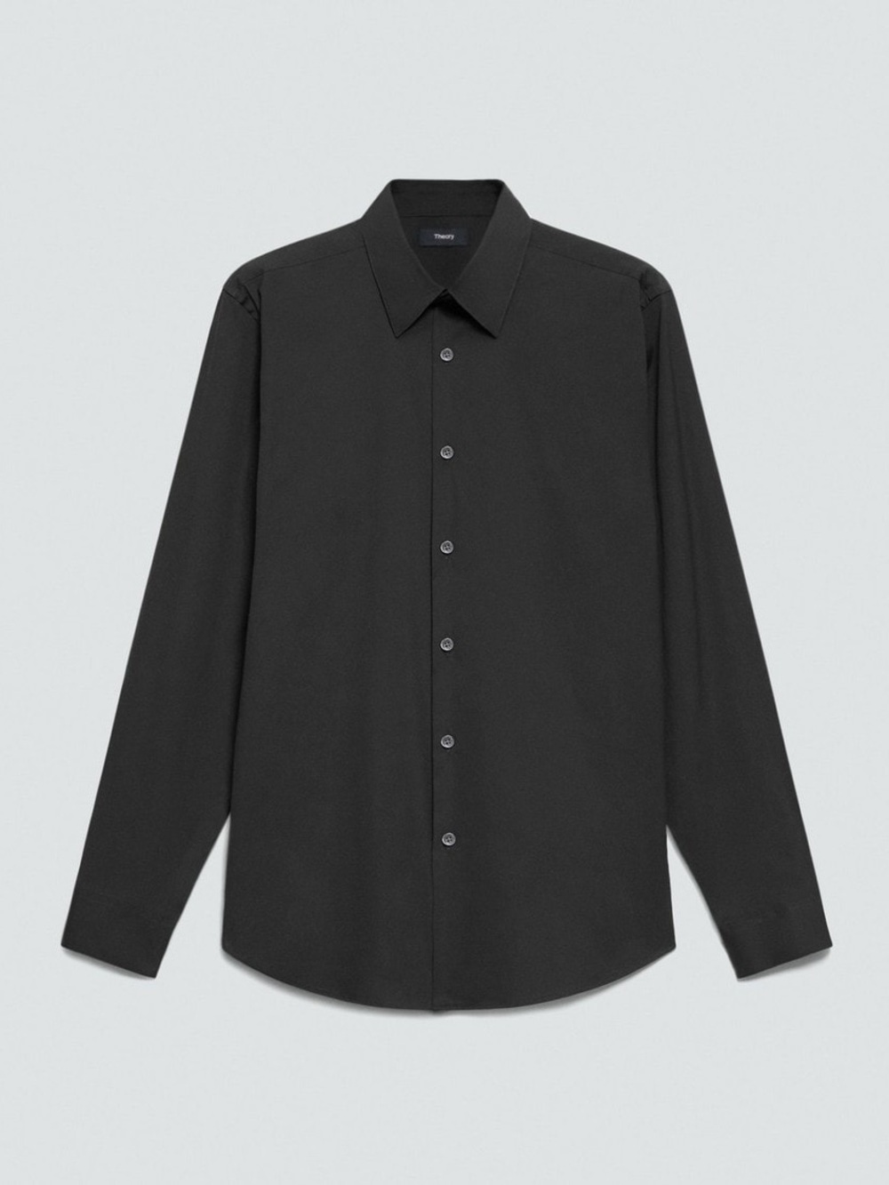 Theory Sylvain Good Cotton Men's Classic Black Button-Down Shirt S